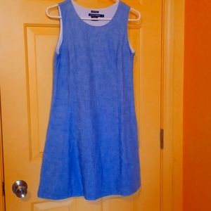 Blue Denim Lenin Summer Dress size sm